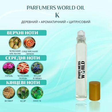 Масляные духи Parfumers World Oil K Мужские 10 ml