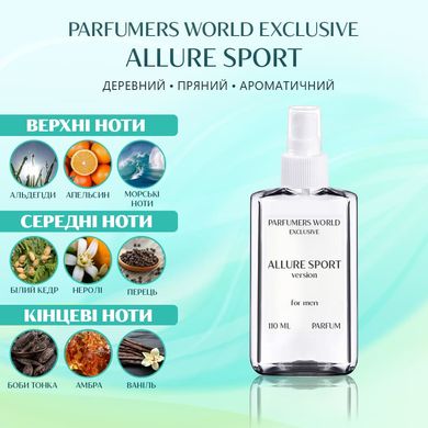 Духи PARFUMERS WORLD Exclusive Allure Sport Мужские 110 ml