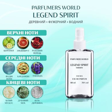 Духи Parfumers World Legend Spirit Мужские 110 ml