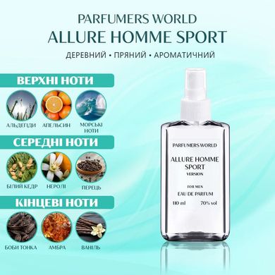 Духи Parfumers World Allure Sport Мужские 110 ml