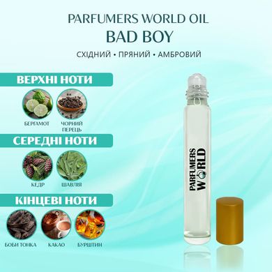 Масляні парфуми Parfumers World Oil BAD BOY Чоловічі 10 ml