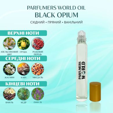 Масляні парфуми Parfumers World Oil BLACK OPIUM Жіночі 10 ml