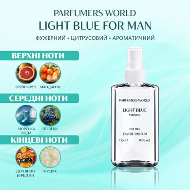 Духи Parfumers World Light Blue For Man Мужские 110 ml