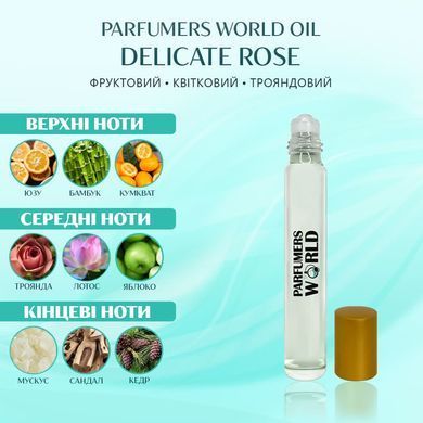 Масляні парфуми Parfumers World Oil DELICATE ROSE Жіночі 10 ml
