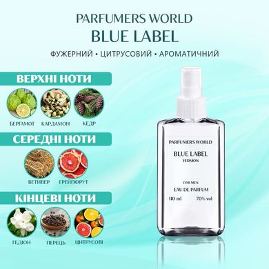 Духи Parfumers World Blue Label Мужские 110 ml