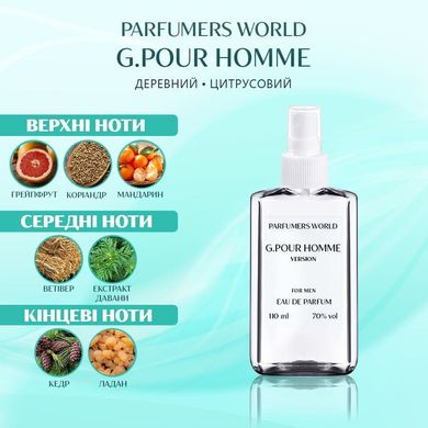 Духи Parfumers World G.Pour Homme Мужские 110 ml