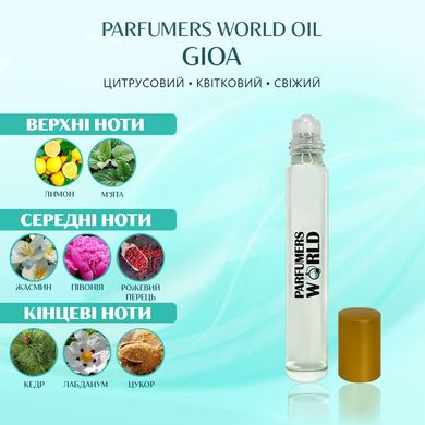Масляні парфуми Parfumers World Oil GIOA Жіночі 10 ml