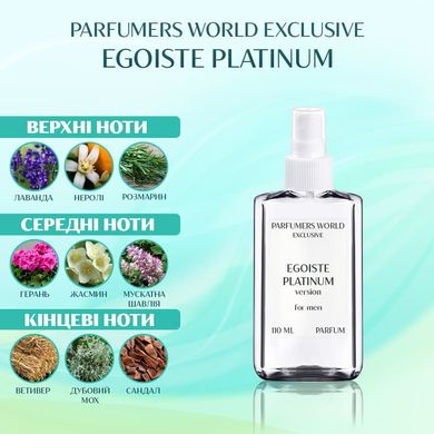 Парфуми PARFUMERS WORLD Exclusive Egoiste Platinum Чоловічі 110 ml