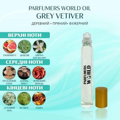 Масляні парфуми Parfumers World Oil GREY VETIVER Чоловічі 10 ml