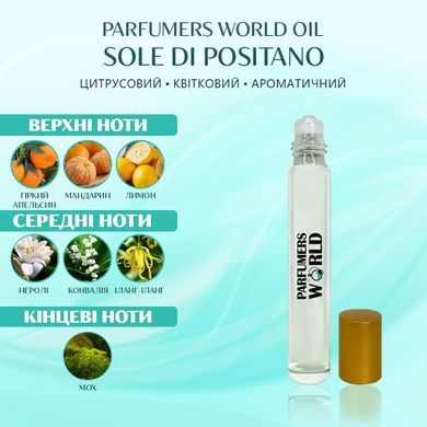 Масляные духи Parfumers World Oil SOLE DI POSITANO Унисекс 10 ml