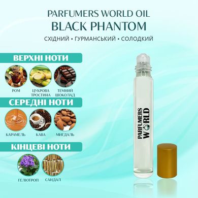 Масляные духи Parfumers World Oil BLACK PHANTOM Унисекс 10 ml